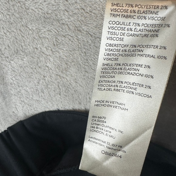 Maeve Anthropologie Black Dress Pants High Rise Cuffed Tapered Trousers Size 8 - Picture 10 of 11